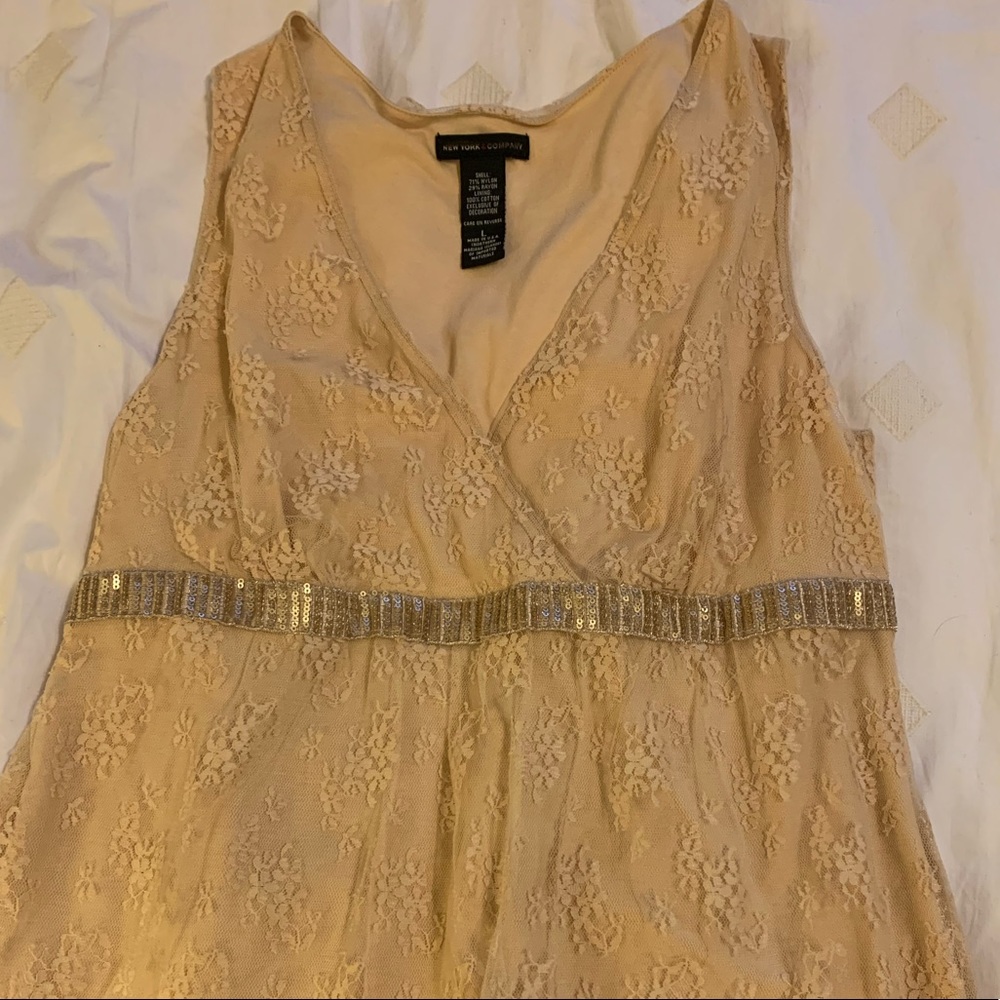 Beige lace top